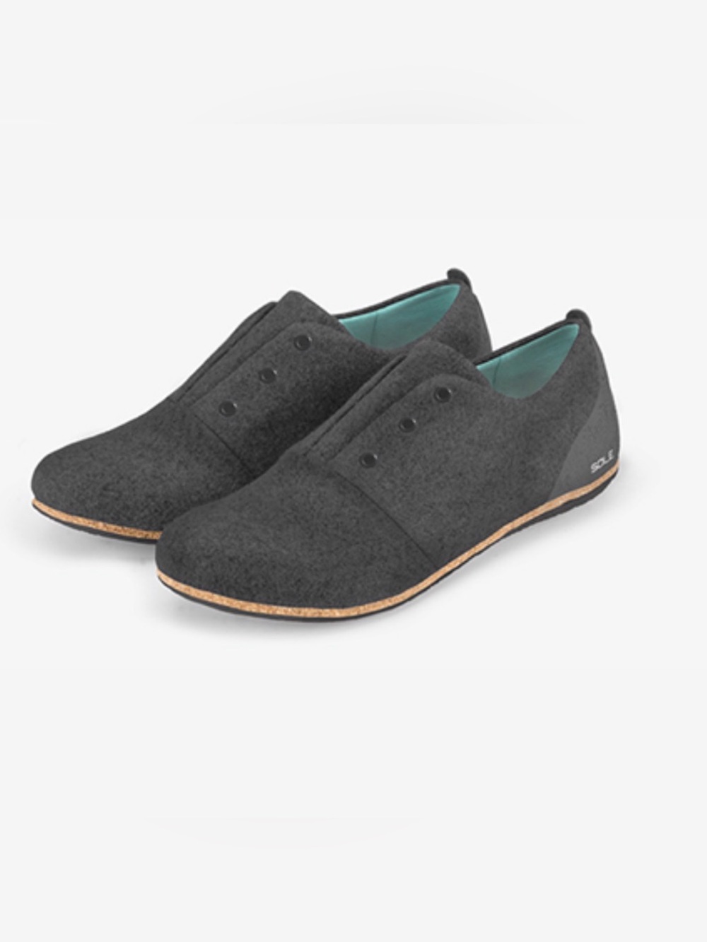 District by ReCORK Lark Charcoal Wool Slip on Shoes 7